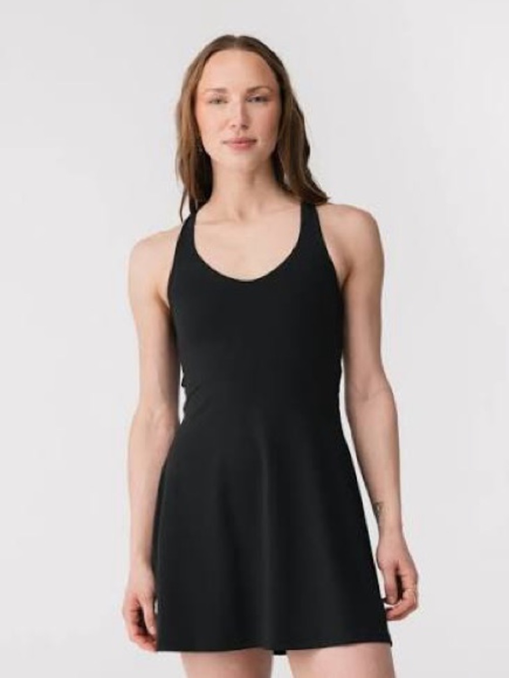 Girlfriend Collective Black Active Dress Built In Shorts Size M NWT